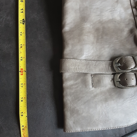 NWOB GRAY/TAUPE TALL RIDING BOOT 8 - Picture 5 of 10